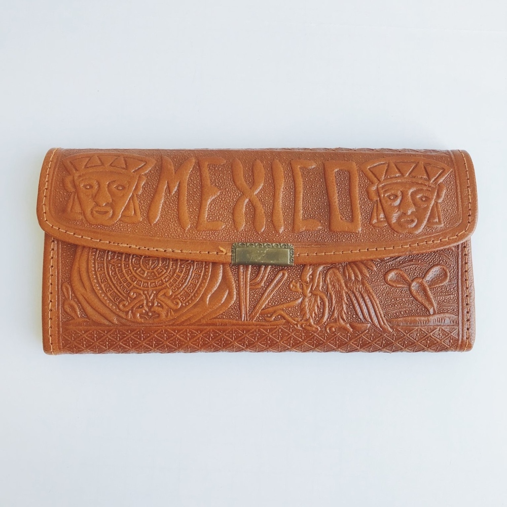Handtooled Mexican Leather Wallet